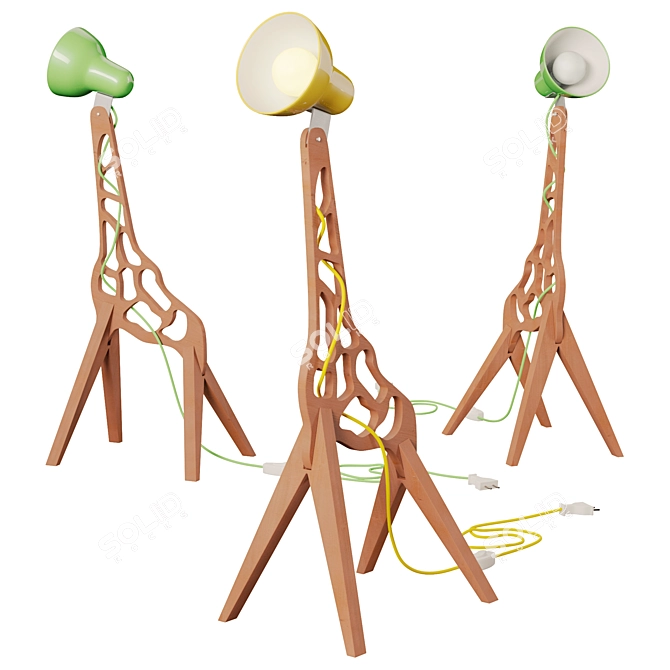 Giraffe Lamp: Elegant and Playful 3D model image 6