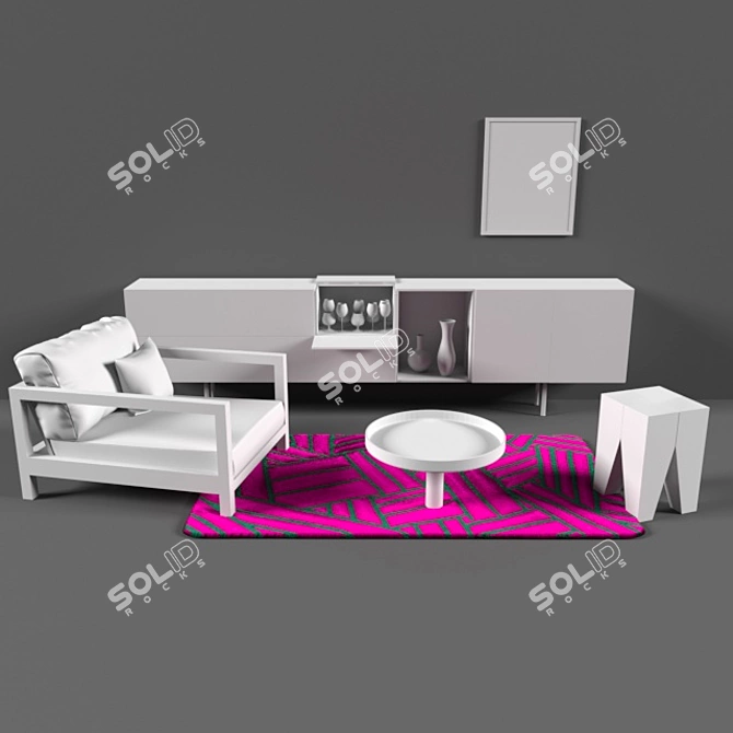 Loco Glo: Vector Art Home Decor 3D model image 3