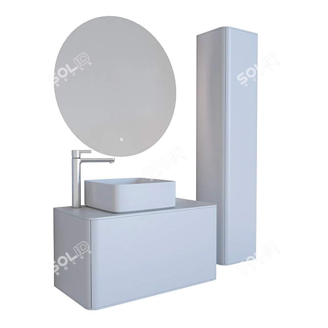 STWORKI Nottville 80 White Bathroom Furniture 3D model image 1