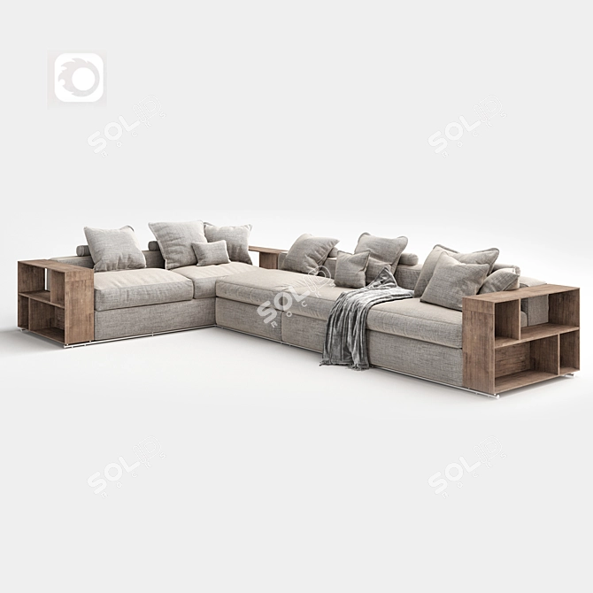 Turbo Soft Groundpiece Sofa 3D model image 7