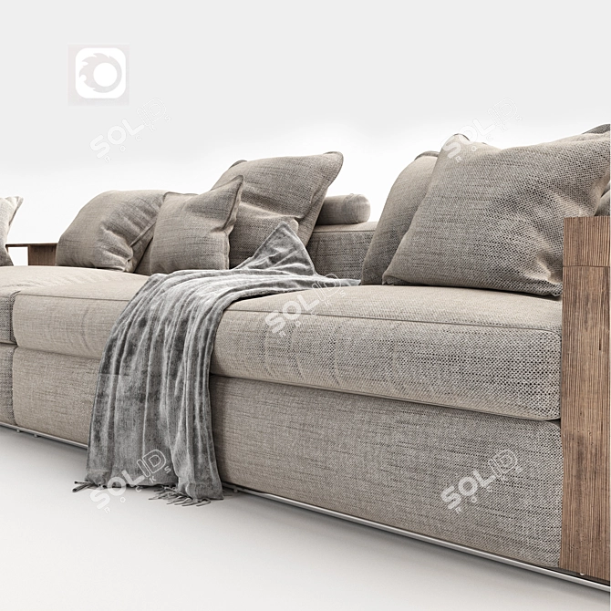 Turbo Soft Groundpiece Sofa 3D model image 8