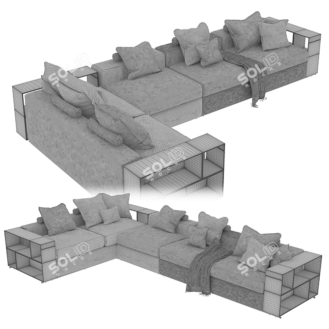 Turbo Soft Groundpiece Sofa 3D model image 9