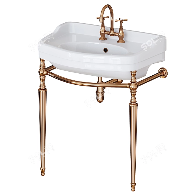 Sbordoni Palladio Sink: Modern Metal Structure 3D model image 6