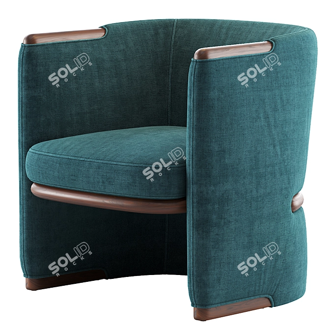 Opus Luxury Armchair: Elegant Design 3D model image 2