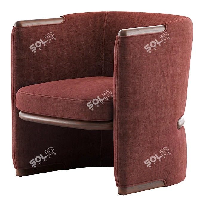 Opus Luxury Armchair: Elegant Design 3D model image 4