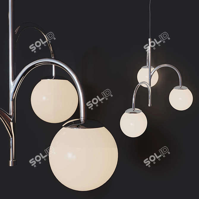 Elegant Simrishamn Chandelier 3D model image 1