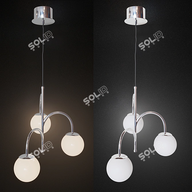 Elegant Simrishamn Chandelier 3D model image 2