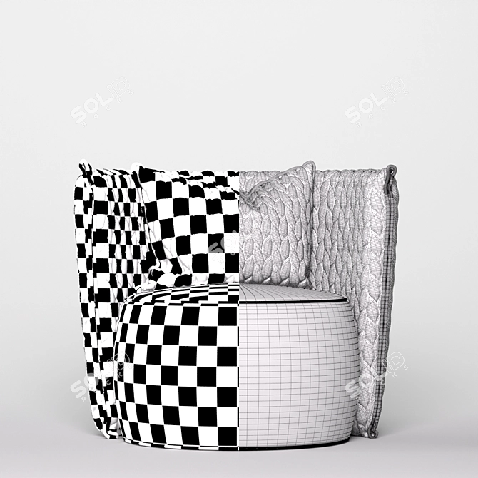 Elegant MOROSO Armchair - Jean 3D model image 4