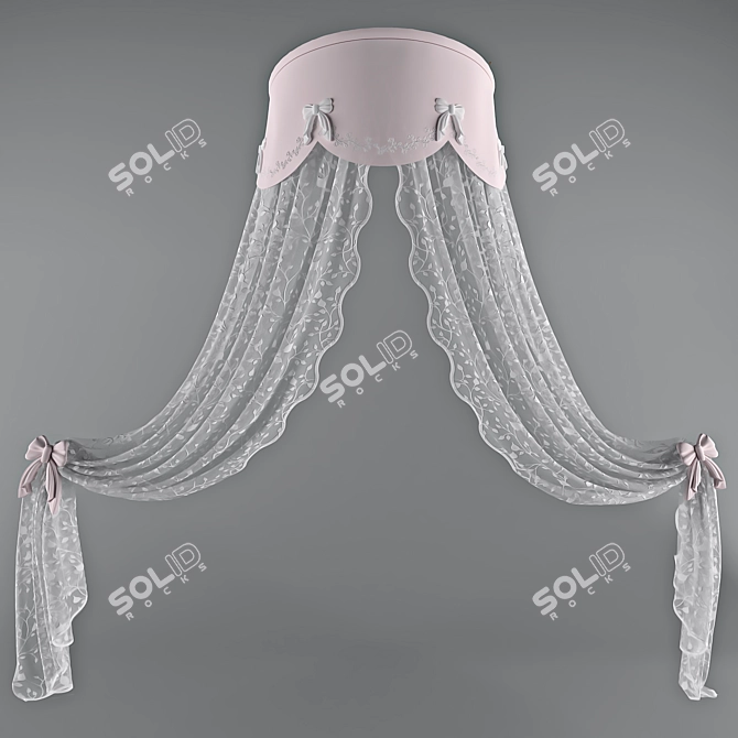 Elegant Lace Canopy 3D model image 1