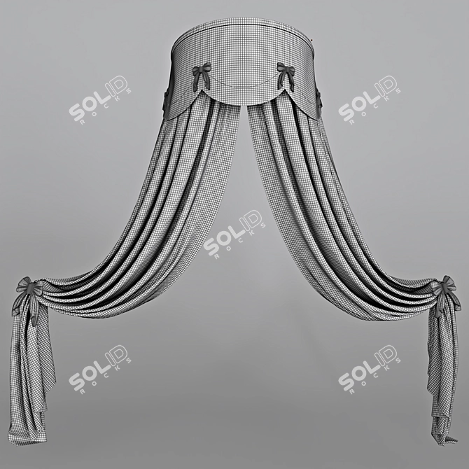 Elegant Lace Canopy 3D model image 3