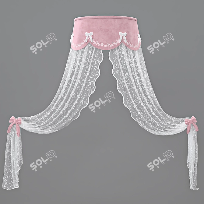 Elegant Lace Canopy 3D model image 5