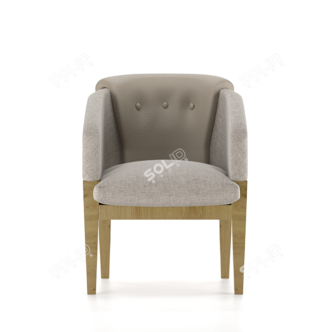  Sturdy and Stylish Club Chair 3D model image 5