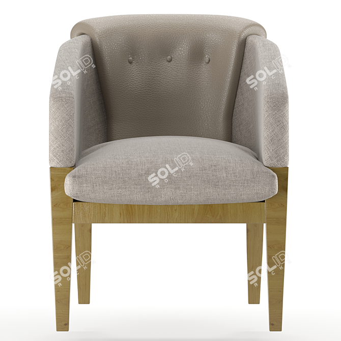  Sturdy and Stylish Club Chair 3D model image 1