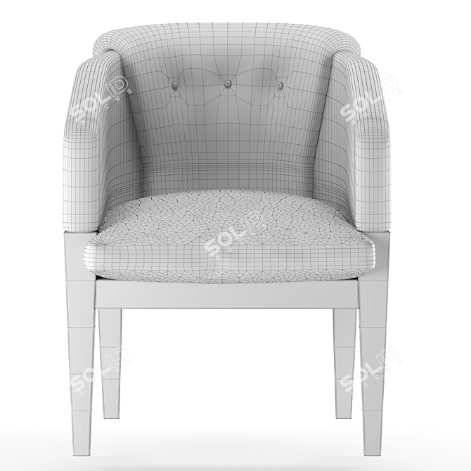  Sturdy and Stylish Club Chair 3D model image 2