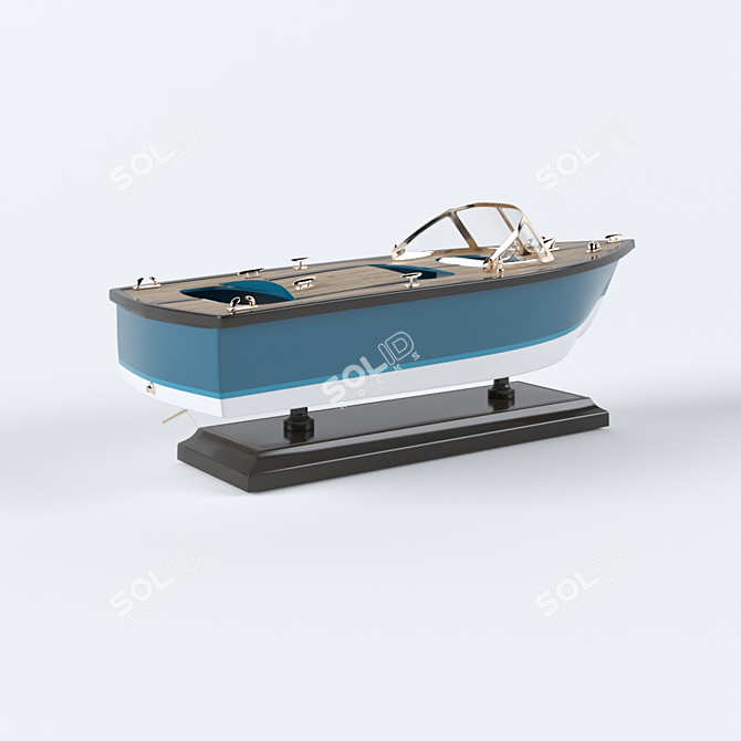 Nautical Poly Boat Decoration 3D model image 2