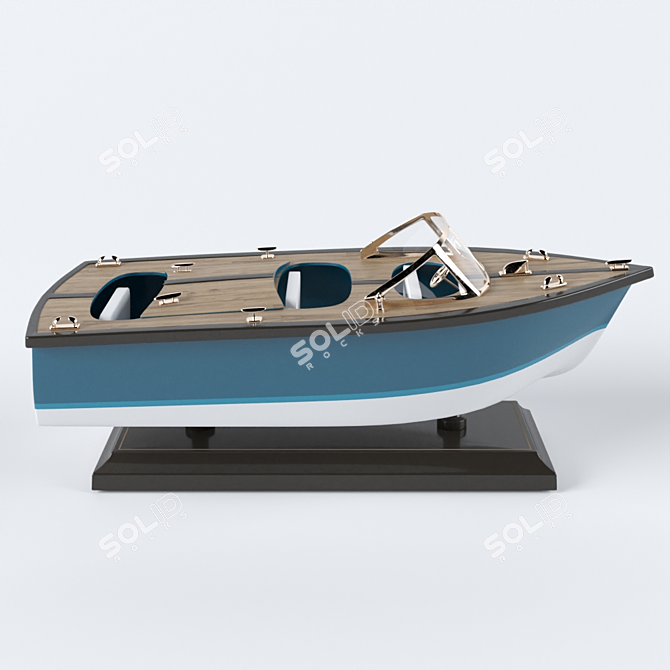 Nautical Poly Boat Decoration 3D model image 3