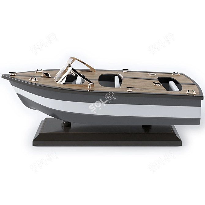 Nautical Poly Boat Decoration 3D model image 9