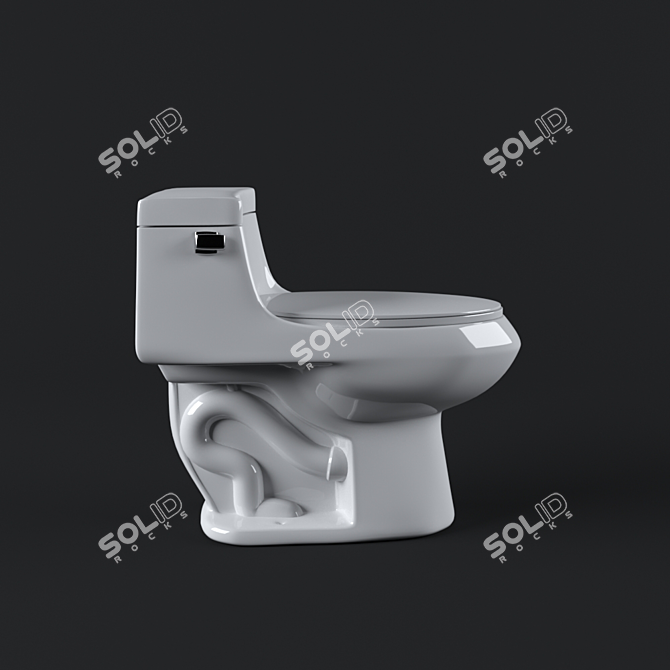 Z-Power Toilet: Experience the Ultimate Cleanliness 3D model image 5