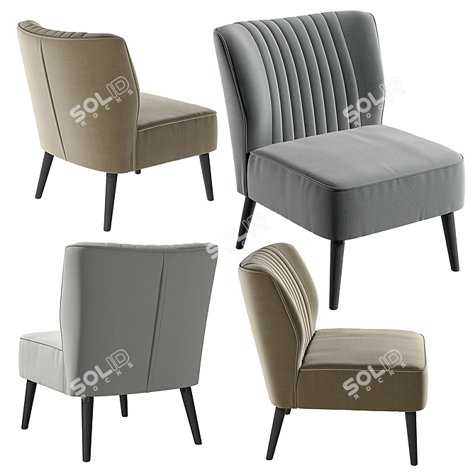Atticus Armchair: Modern Comfort for Your Space 3D model image 1