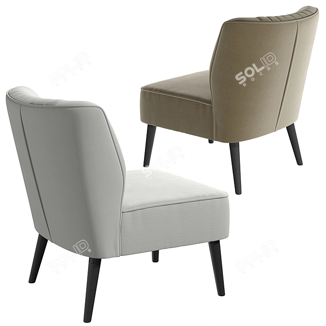 Atticus Armchair: Modern Comfort for Your Space 3D model image 3