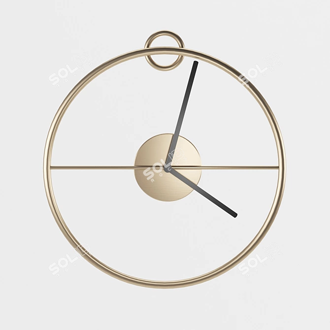 Bloomingville Wall Clock: Stylish and Timeless 3D model image 1