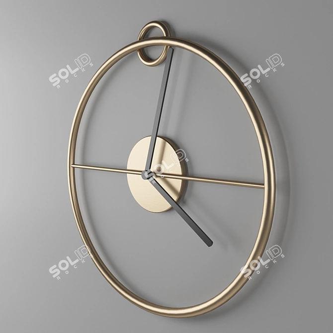 Bloomingville Wall Clock: Stylish and Timeless 3D model image 2