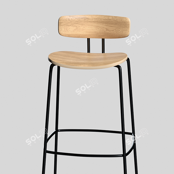 Modern Style: ZEITRAUM OKITO Plywood Chairs 3D model image 4