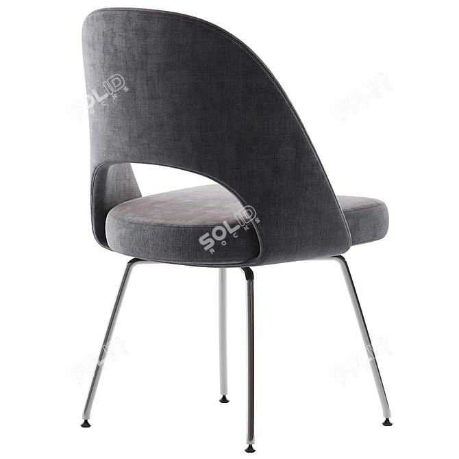 Saarinen Armless Chair - Elegant and Functional 3D model image 2