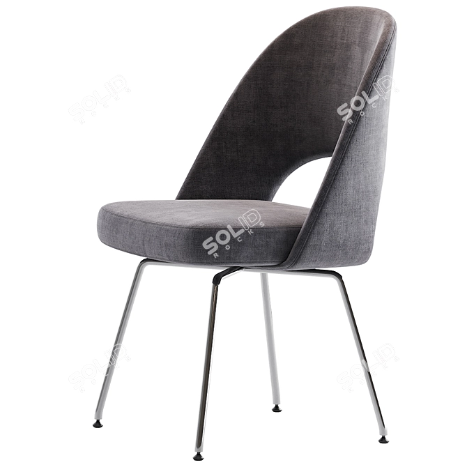 Saarinen Armless Chair - Elegant and Functional 3D model image 3