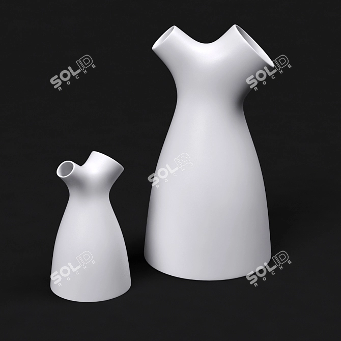 Elegant Flow Milk Jug 3D model image 1