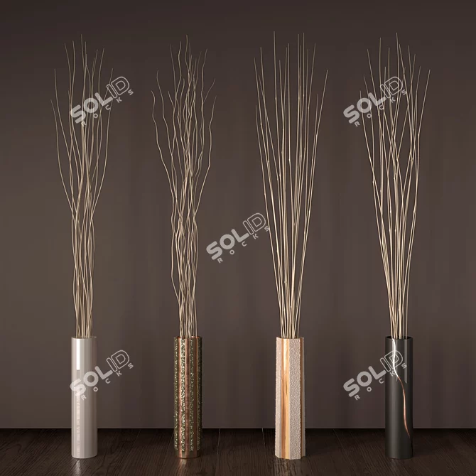 Decorative Branches Set 3D model image 2