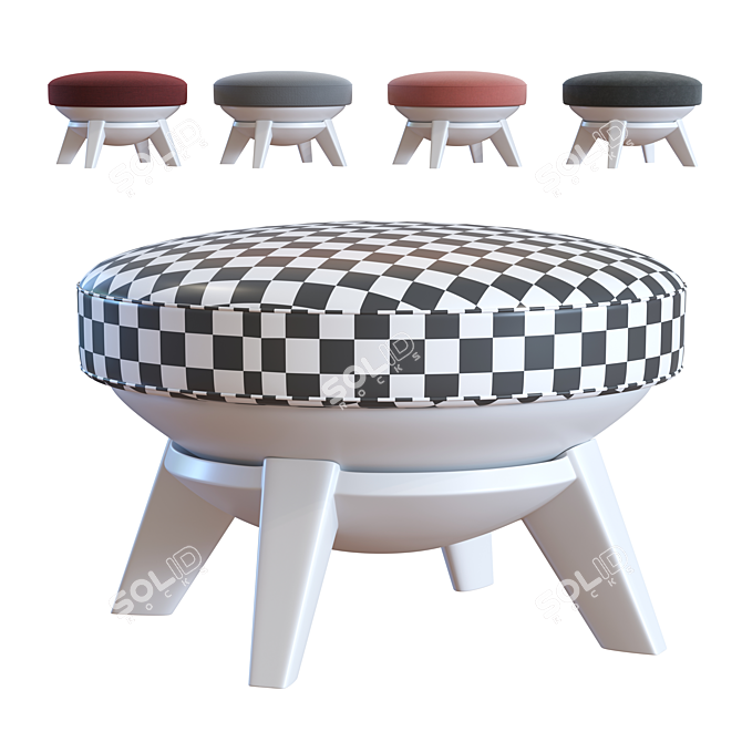 Sway Lounge Seating: Modern Ottoman 3D model image 3