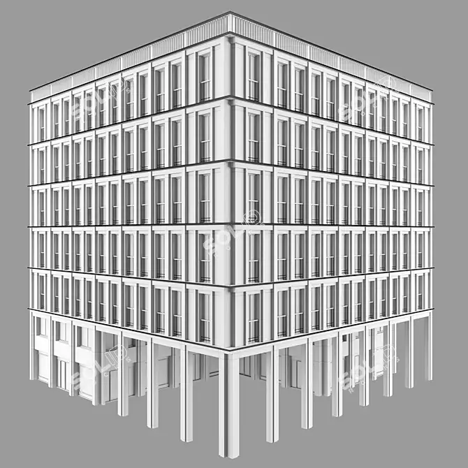 Modern Building 3D Model - High-quality, Optimized 3D model image 4