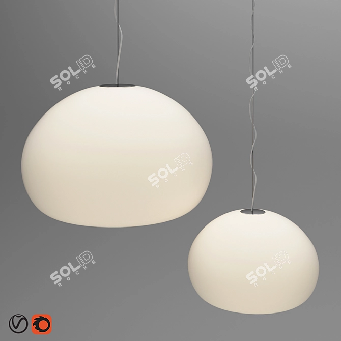 Title: Sleek and Stylish Muuto Fluid Lamps 3D model image 1