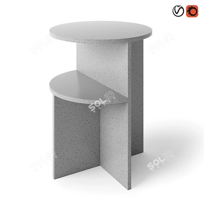 Title: Muuto Halves Modern Side Table 3D model image 1