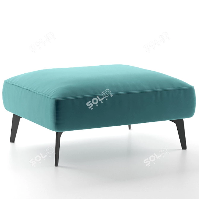 Amsterdam Pouf: Stylish and Comfortable Solution 3D model image 1