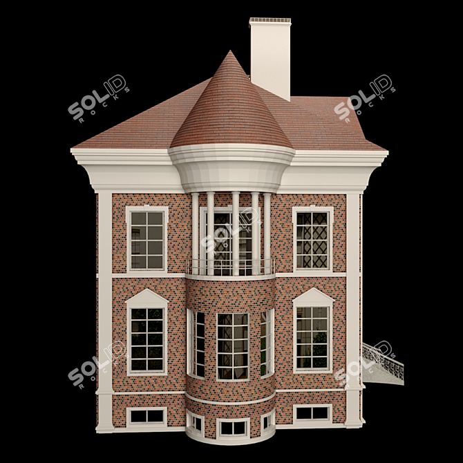 Polygon Brick Building Set 3D model image 3