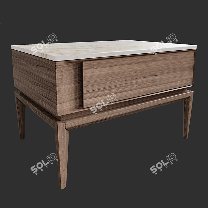 Elegant Natuzzi Munari Side Table 3D model image 1