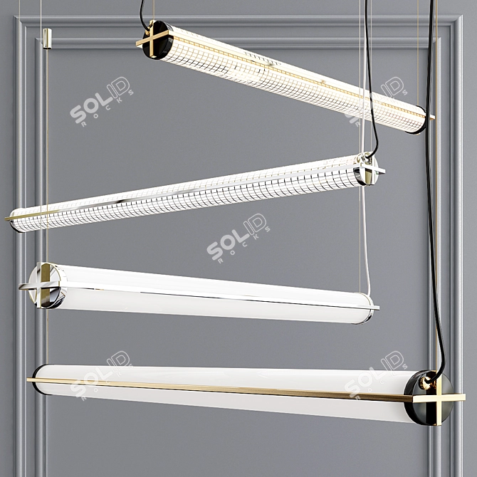 Suspended LED Lighting: Metropolis 3D model image 1