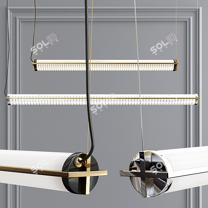 Suspended LED Lighting: Metropolis 3D model image 2