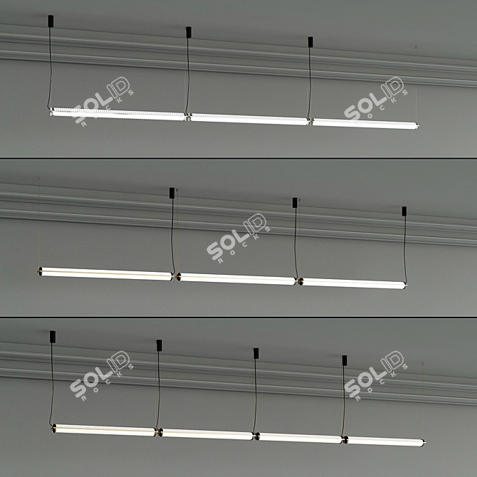 Suspended LED Lighting: Metropolis 3D model image 4