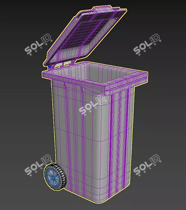 Colorful Waste Bins Set 3D model image 7