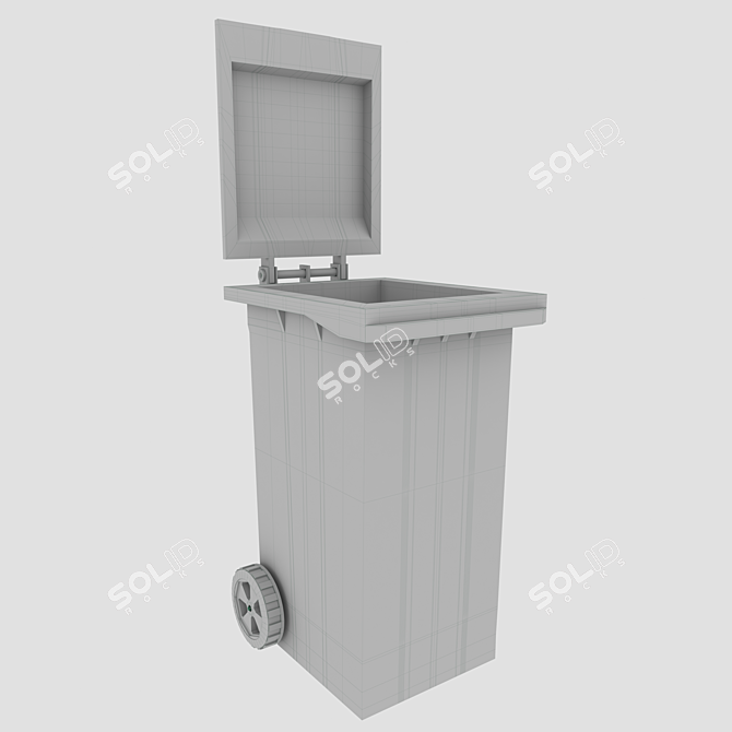 Colorful Waste Bins Set 3D model image 3