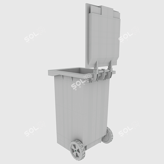 Colorful Waste Bins Set 3D model image 4