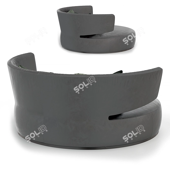 Amoenus B&B Sofá: Elegant and Comfortable 3D model image 2