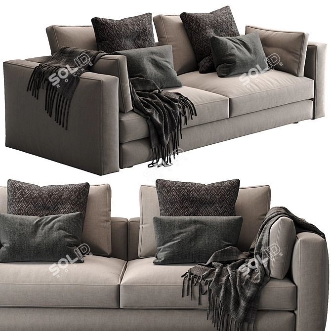 Elegant Myplace Flou Sofa 3D model image 1