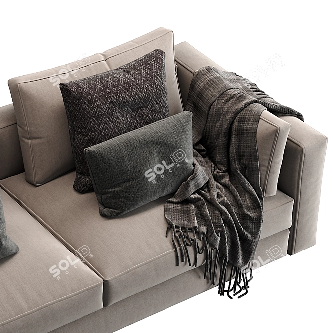 Elegant Myplace Flou Sofa 3D model image 3