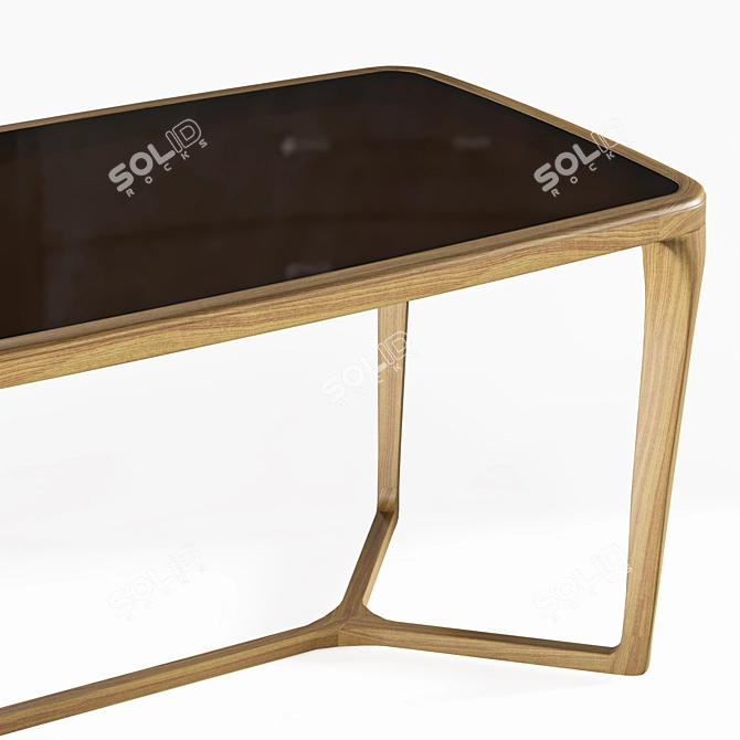 MARS OAK Dining Table: Stylish, Versatile, Durable 3D model image 2