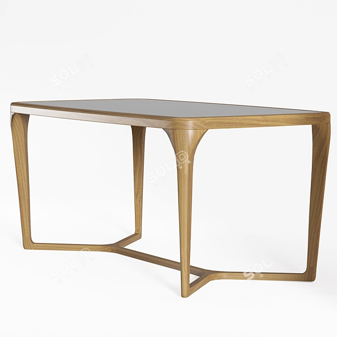 MARS OAK Dining Table: Stylish, Versatile, Durable 3D model image 3