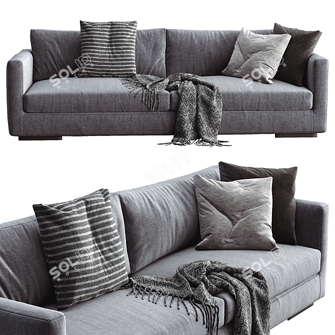 Luxury Flexform Magnum Sofa 3D model image 2